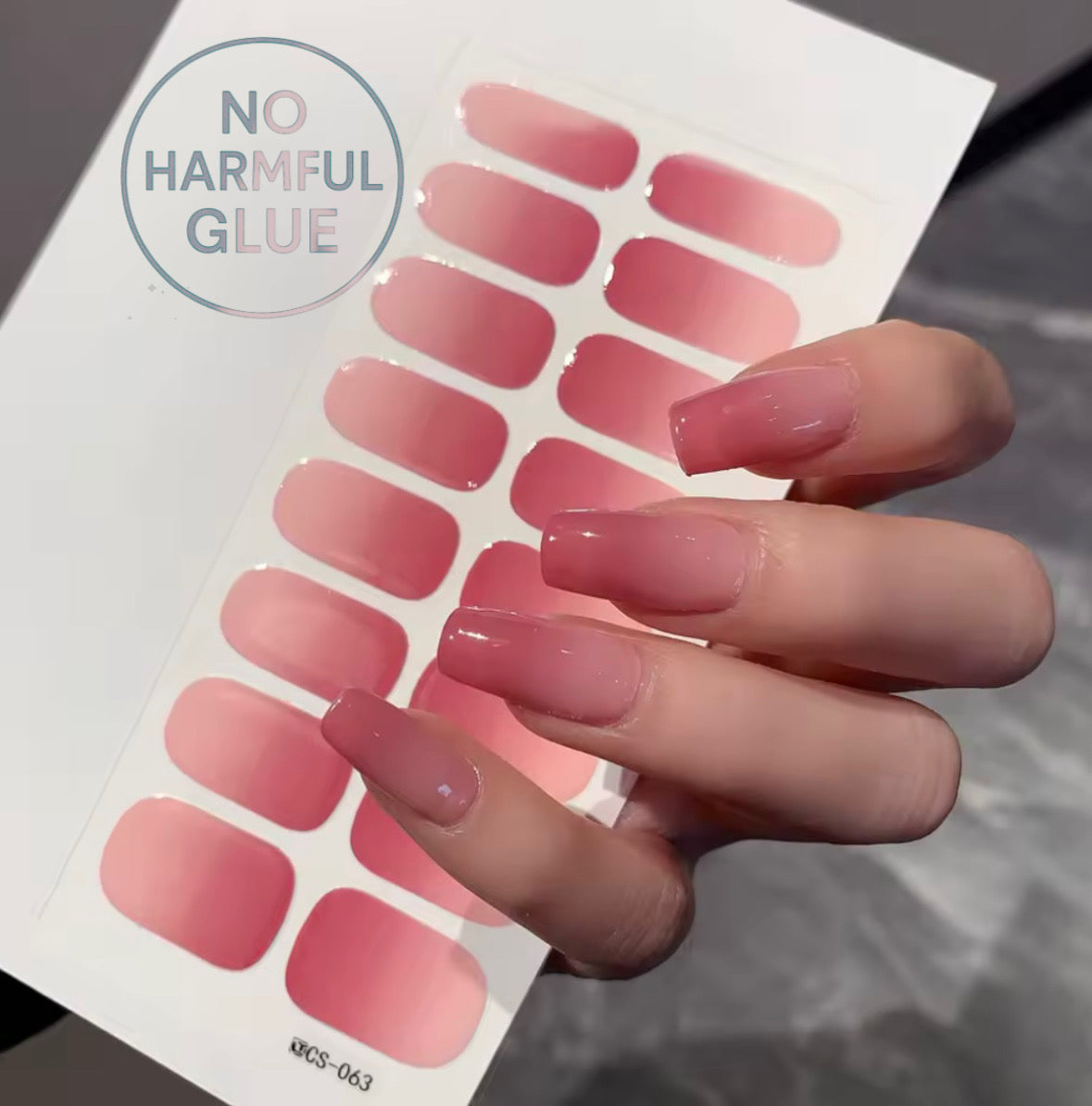 Self-adhesive nails UV-free enhancement