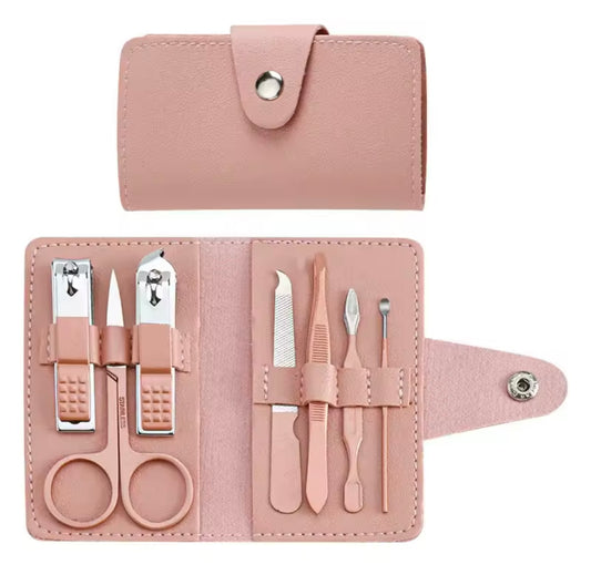 Pink Manicure Kit - 7 Piece Nail Care Kit